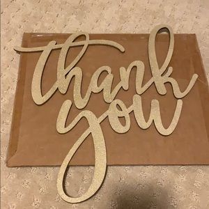 Thank you sign